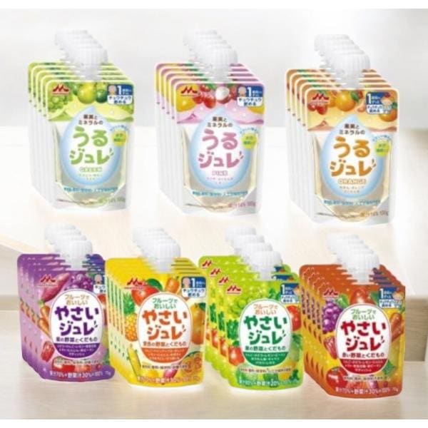 森永 フルーツでおいしい やさいジュレ 70g×24袋 (4種×各6袋) うるジュレ 100g×18袋（3種×各6袋）