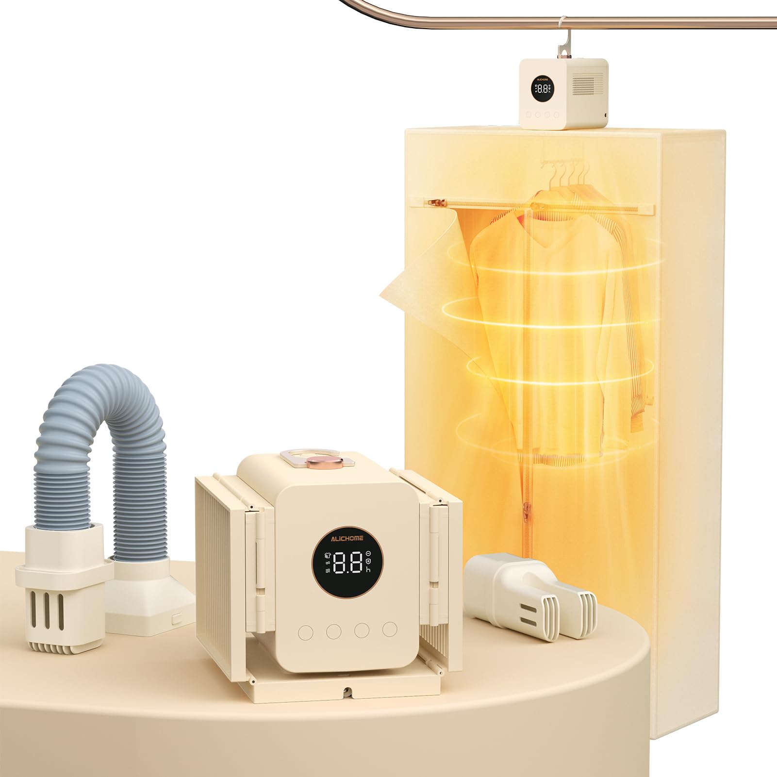 衣類乾燥機 布団乾燥 機 ポータブル乾燥機 小型 850W高出力 急速 靴乾燥 折りたたみ 室内 節約 ふとん乾燥機 温風機能 3段階風速 大容量 寮/アパート/出張/旅行/車中泊対応