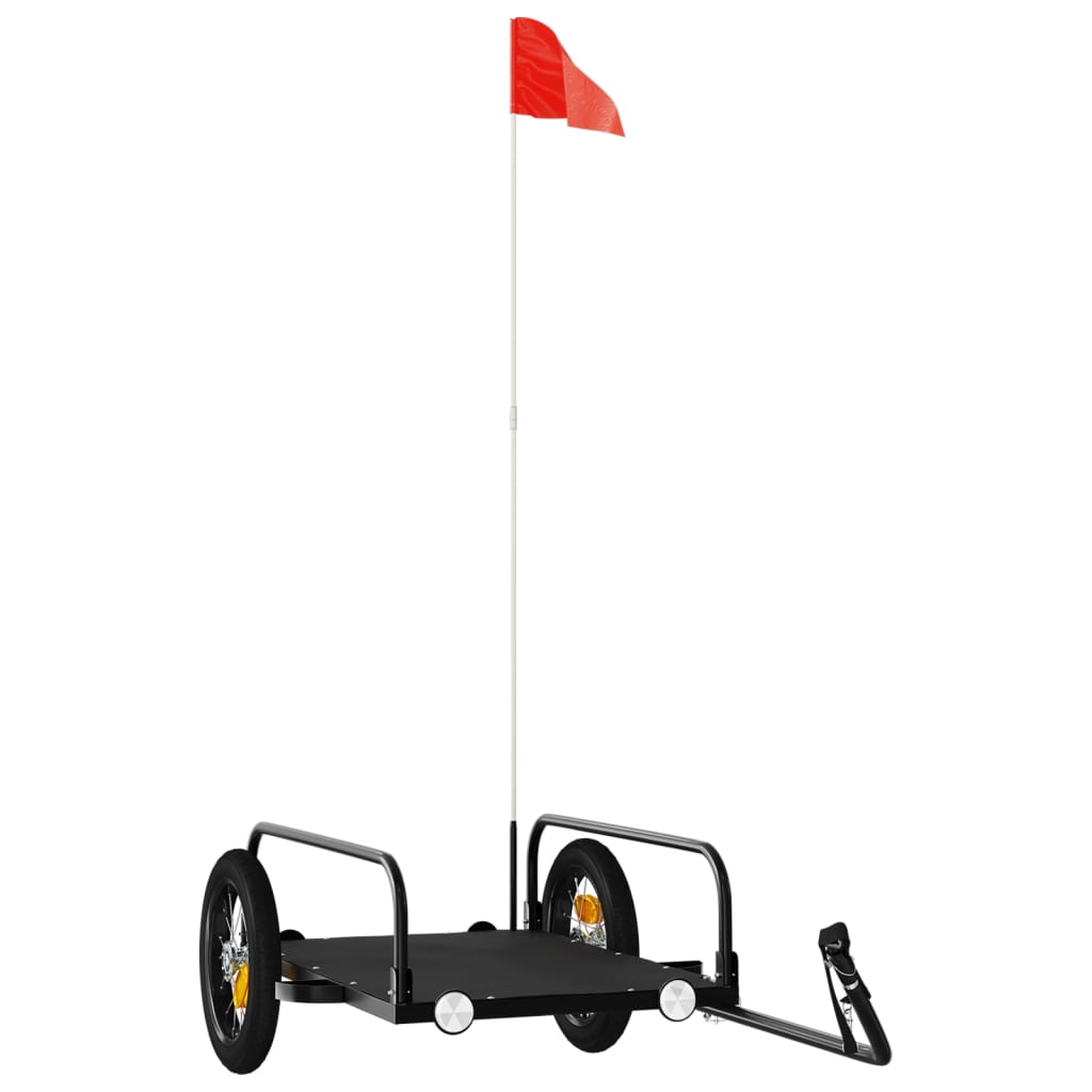 自転車用トレーラー ブラック 122x53x31 cm 鉄製