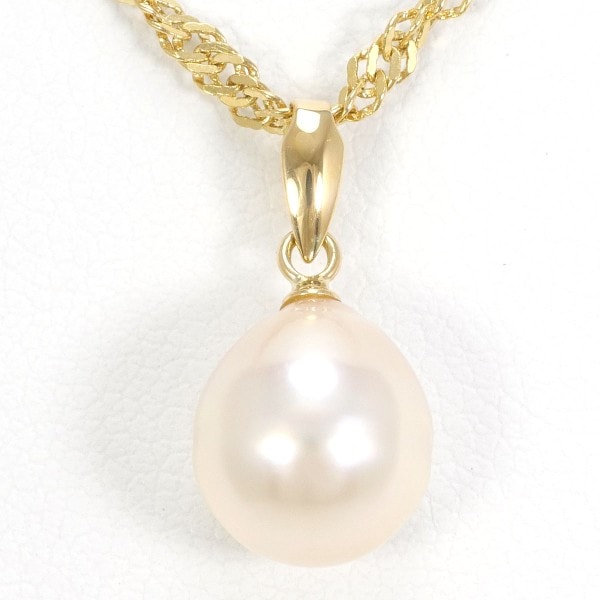 K18 18金 YG イエローゴールド ネックレス パール(真珠) 約40cm ジュエリー 中古