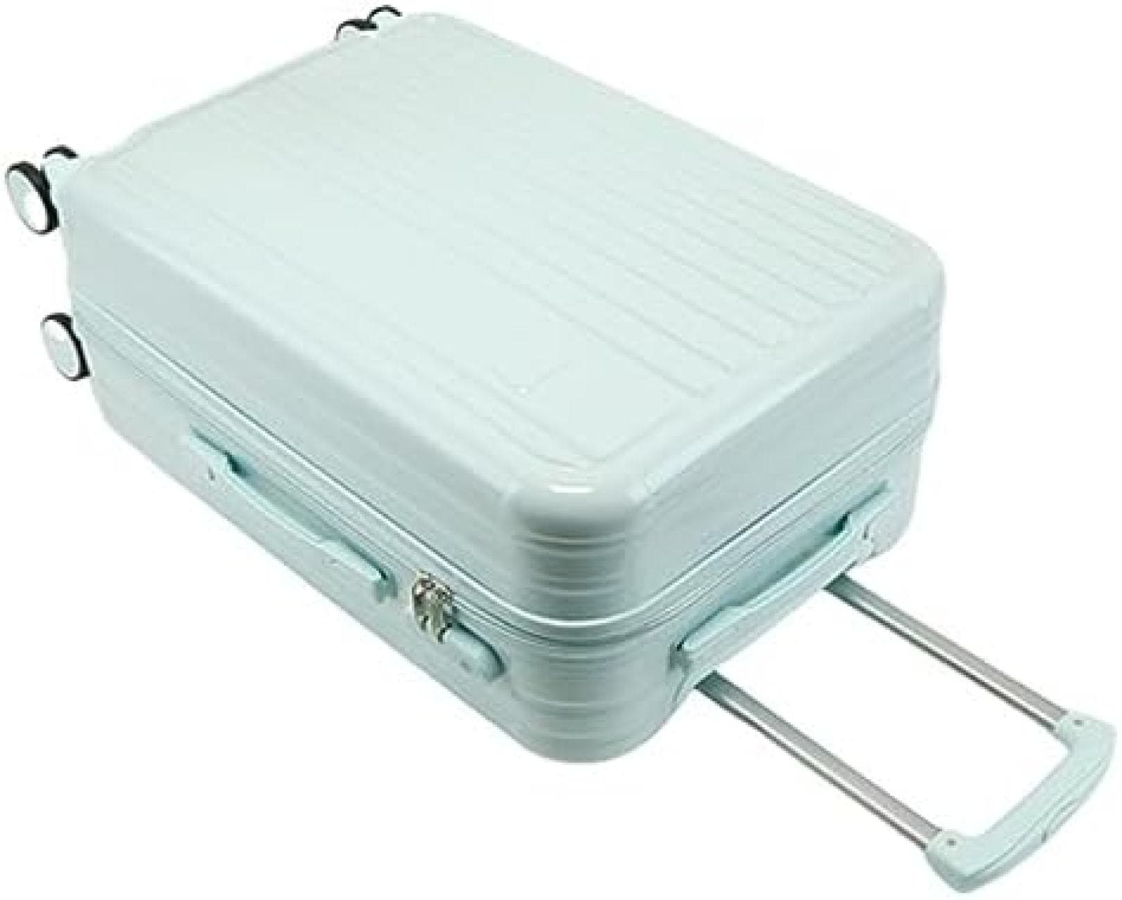 トラベルケース スーツケース 機内持込可 軽量 キャリーバッグ 静音 ダブルキャスター 伸縮キャリバー ABS+PCボディ 耐衝撃 ファスナー式 ロック付き おしゃれ トランク ミントグリーン ビジネ