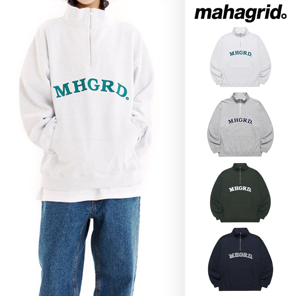 [mahagrid] ARC LOGO HALF ZIP SWEATSHIRT