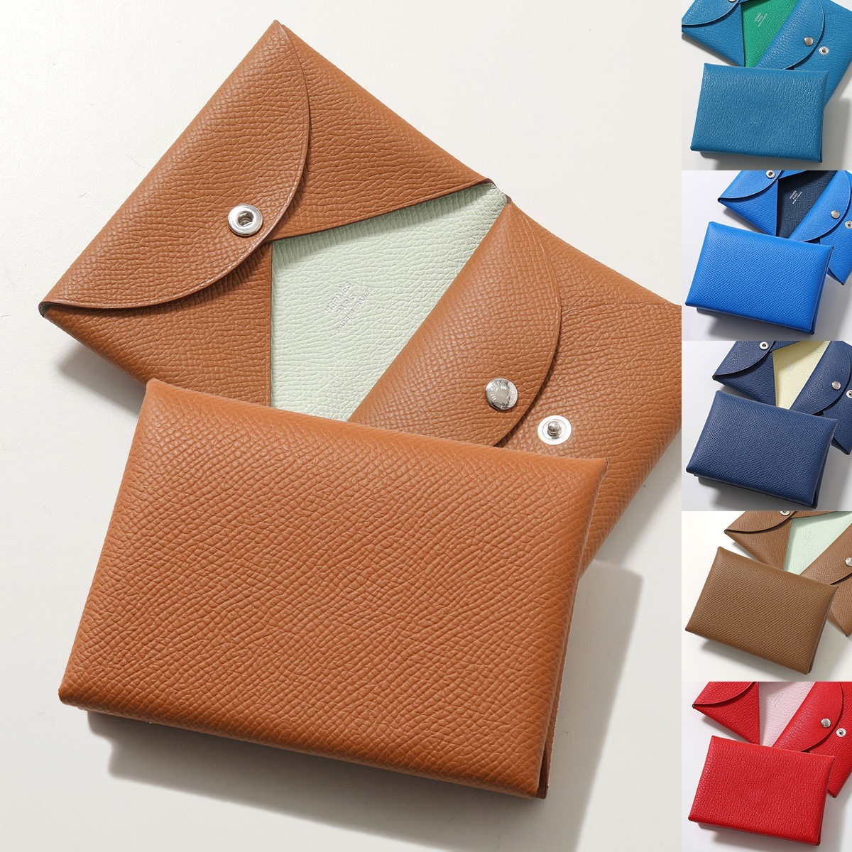 HERMES エルメス コインケース CALVI DUO VERSO カルヴィ デュオ ヴェルソ H083036CK H083038CK エプソン シェーブル バイカラー カードケース