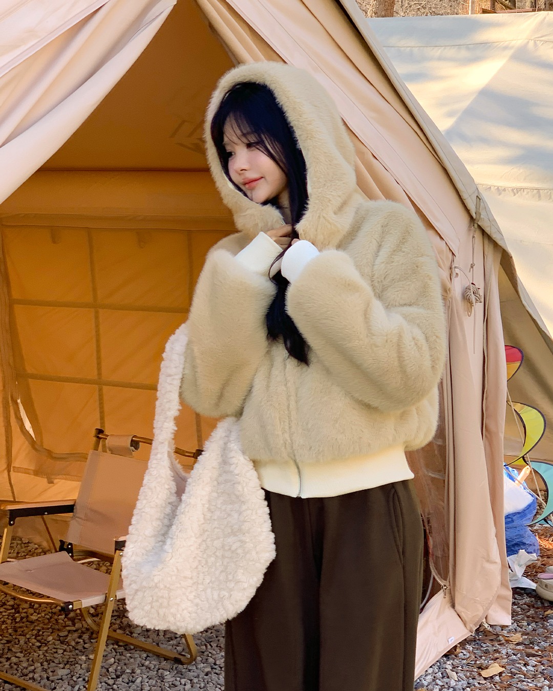 エルトリバーシブルファージ韓国ファッション レディース