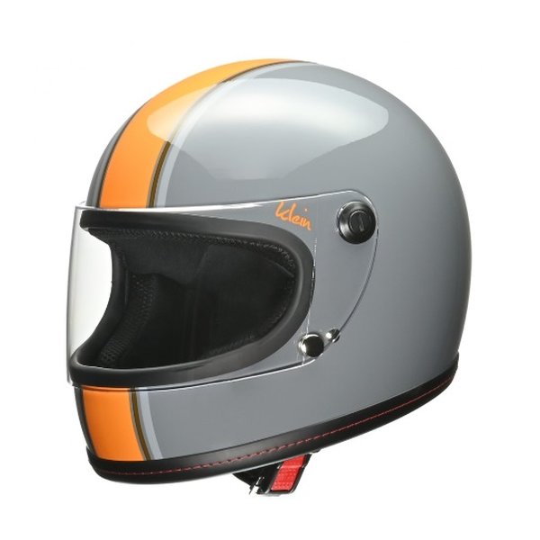 バイク用フルフェイスヘルメット Klein グレーXオレンジ/レディース/Mサイズ