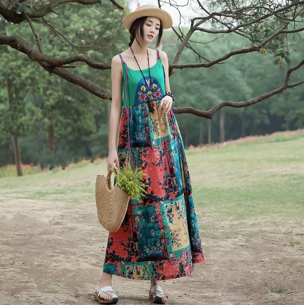 ワンピース キャミソールワンピース ロング丈 ノースリーブ フレア デザイン 美ライン ニュアンス エアリー 刺繍 軽やか カラバリ リラックス かわいい 大人可愛い きれいめ シンプル カジュアル