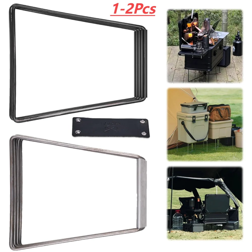 金属製の折りたたみ式キャンプスタンド,炭素鋼のオーガナイザーボックス,屋外収納ボックス,ピクニック棚,釣り,12個