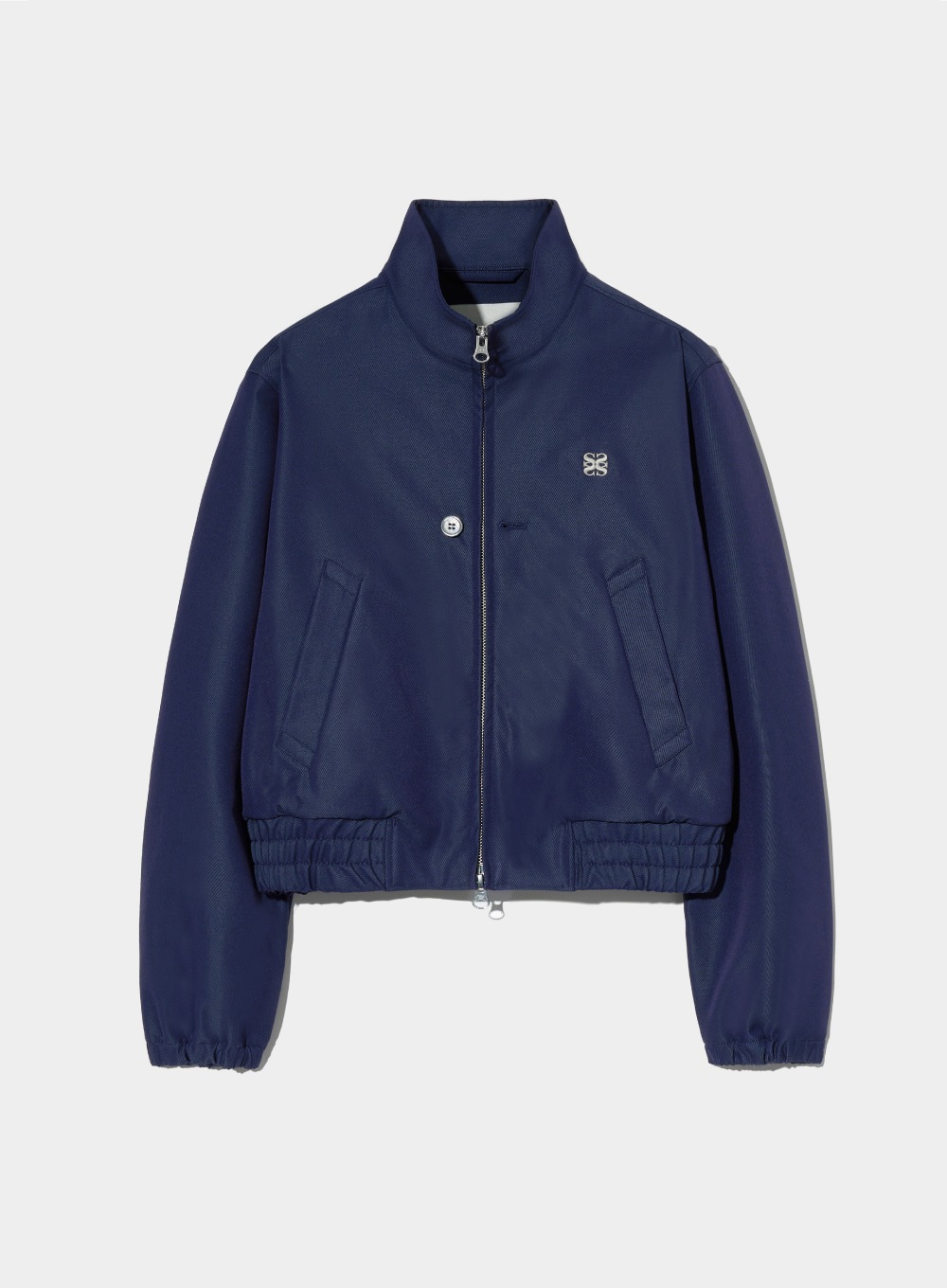 【SATUR】 (W) LECCE TWO TONE ZIP UP JACKET : GLITTER RETRO BLUE