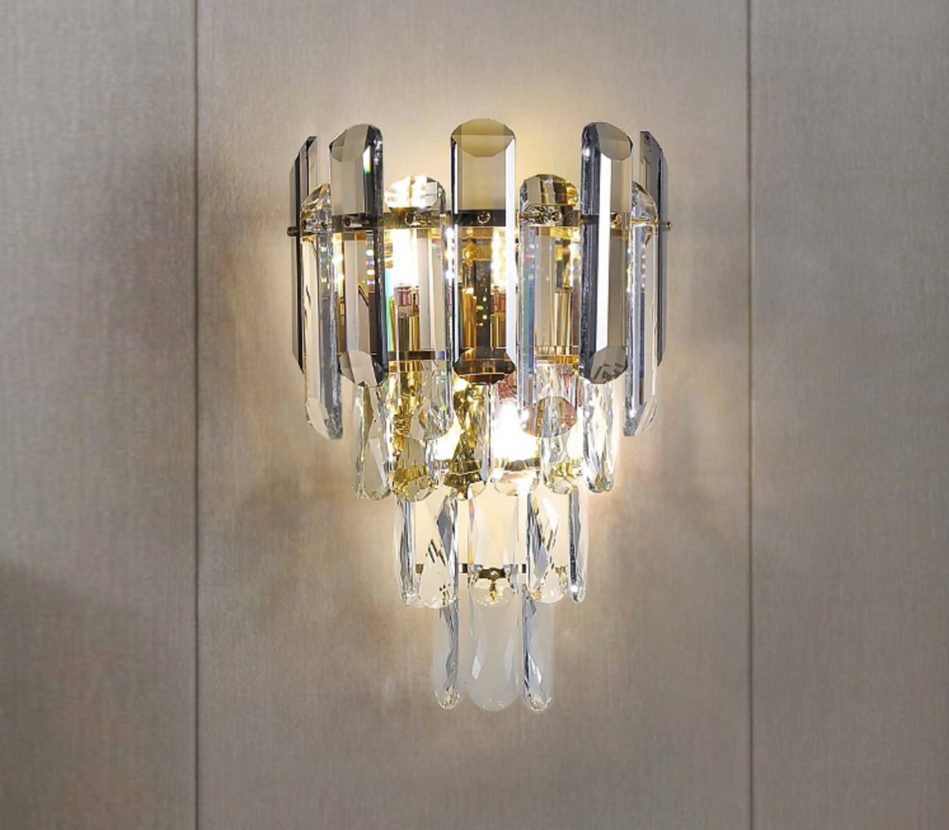 クリスタルウォールランプ リビングベッドルームヘッドランプ