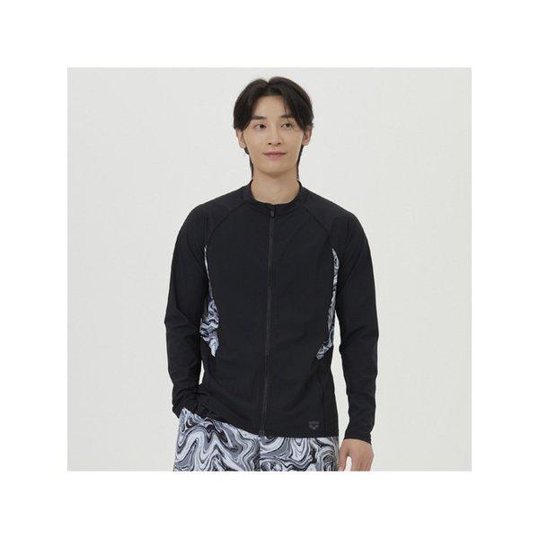 男性ストームレジャージップアップラッシュガード A4BM1PR10BLK