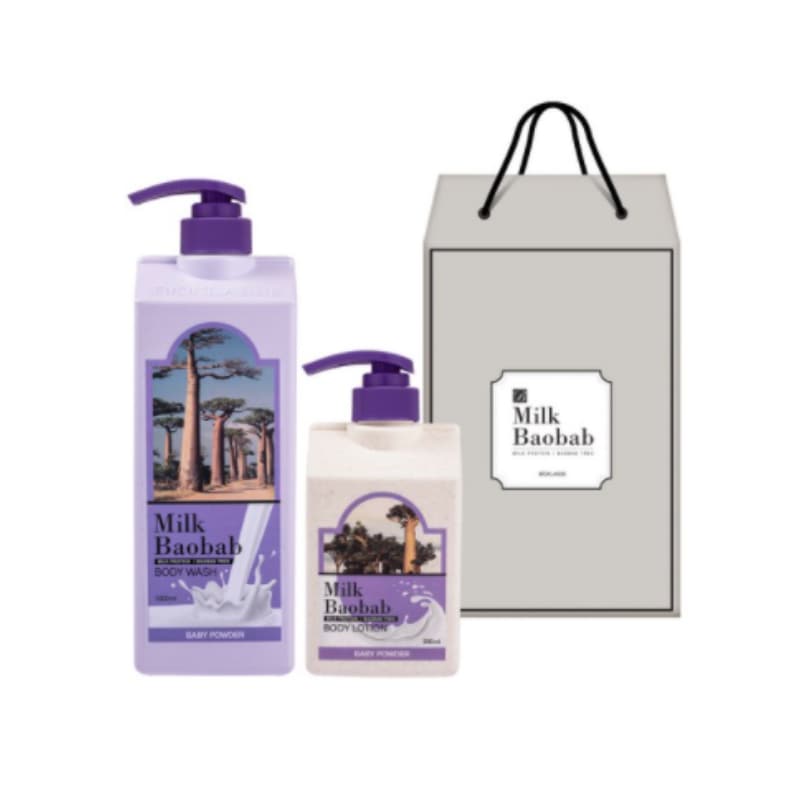 ボディ2種 ギフトセット ベビーパウダー(ボディウォッシュ1L+ボディローション500ml)
