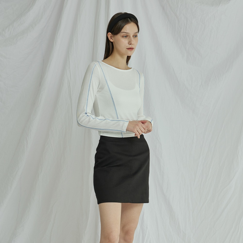 STITCH POINT T-SHIRT(WHITE, PINK, BLACK)