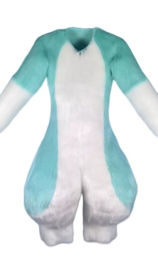 着ぐるみ ケモノ体 ミント色 Bタイプ 全身 ケモノ マスク ファースーツ ぬいぐるみ コスプレ コスチューム