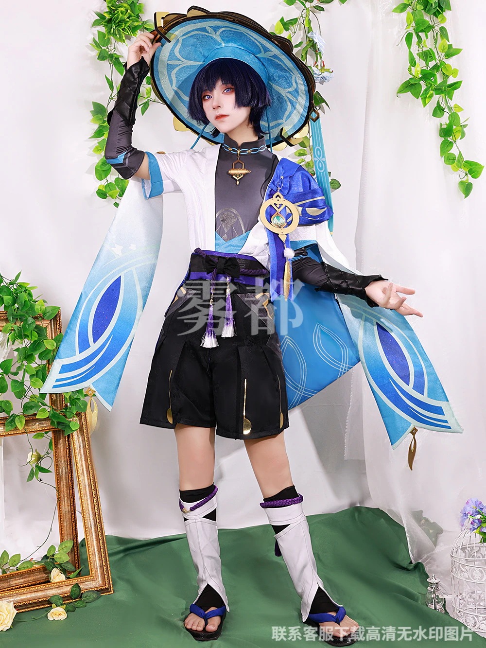 【3日で出荷】放浪者 原神 コスプレ 笠帽子付き 散兵 Wanderer セットアップ