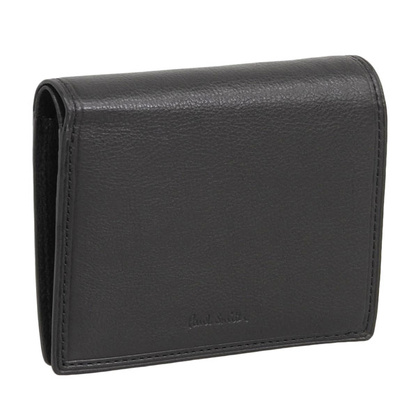 ポールスミス 財布 メンズ 二つ折財布 アウトレット レザー ブラック PAUL SMITH