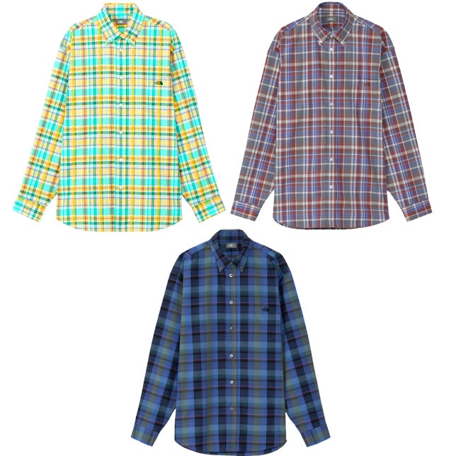 ロングスリーブマドラスシャツ ユニセックス NR12431 チェックシャツ 長袖