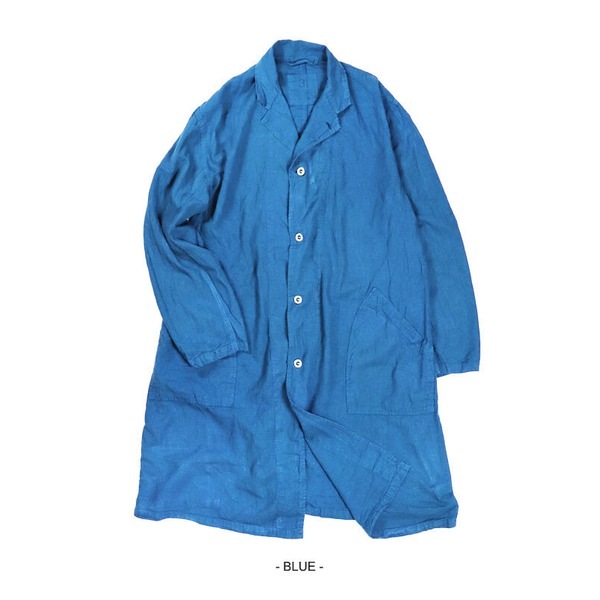 フランス軍 タイプ ワークコート ミッドナイトブルー 1 レディースフリーサイズ 麻綿混 仏軍 コート ミリタリーウェア