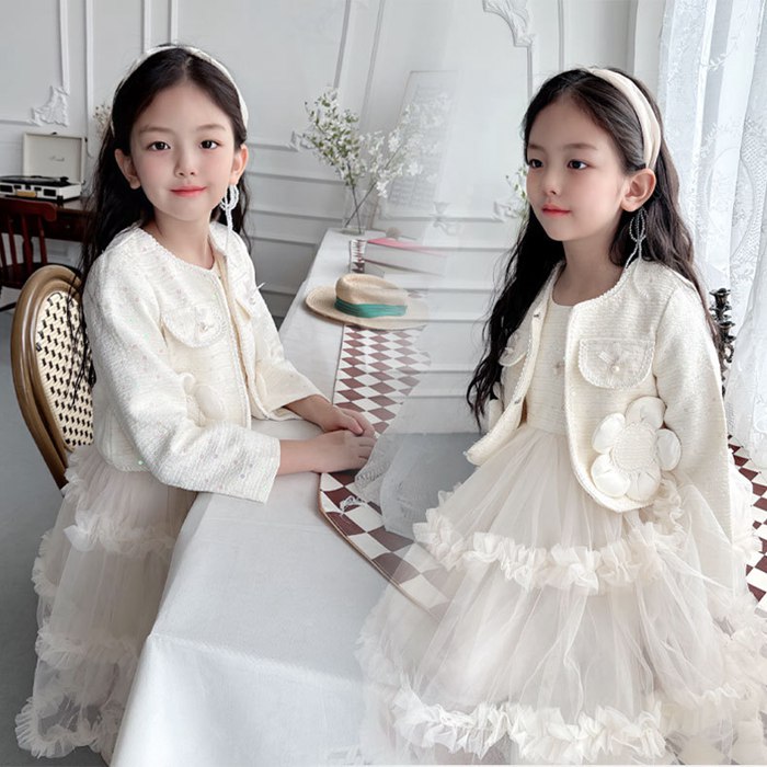 ワンピース ジャケット フォーマルスーツ 女の子 子供服 スーツ 卒園式 入学式 スーツ 2点セット 子供 フォーマル キッズ 韓国 発表会 結婚式 七五三 新生活