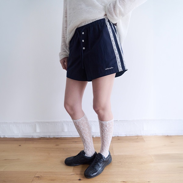SAGGING TRACK SHORTS NAVY