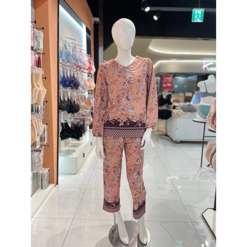 [スターフィールド高陽] ピーチ起毛フラワー女性ホームウェアセット（EZ1901 EZ1901P）