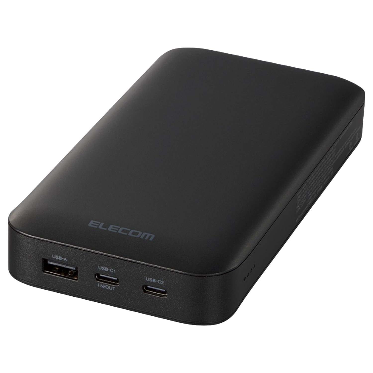 エレコム モバイルバッテリー 20000mAh 合計75W / 65W(単ポート) USB PD対応 3ポート Type-C×2 USB-A×1 大容量 C-Cケーブル付属 ブラック EC-C17LB