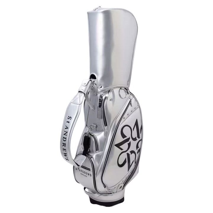 St.ANDREWS 042-3980310 エナメルキャディバッグ シルバー (160) カート型 8.5型 46インチ対応 正規品