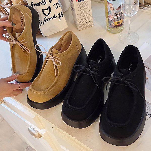 シューズ スエード シークレットヒール 女性用ローファー スニーカー スリッポン スニーカー 7cm sjaw casper_P412595804