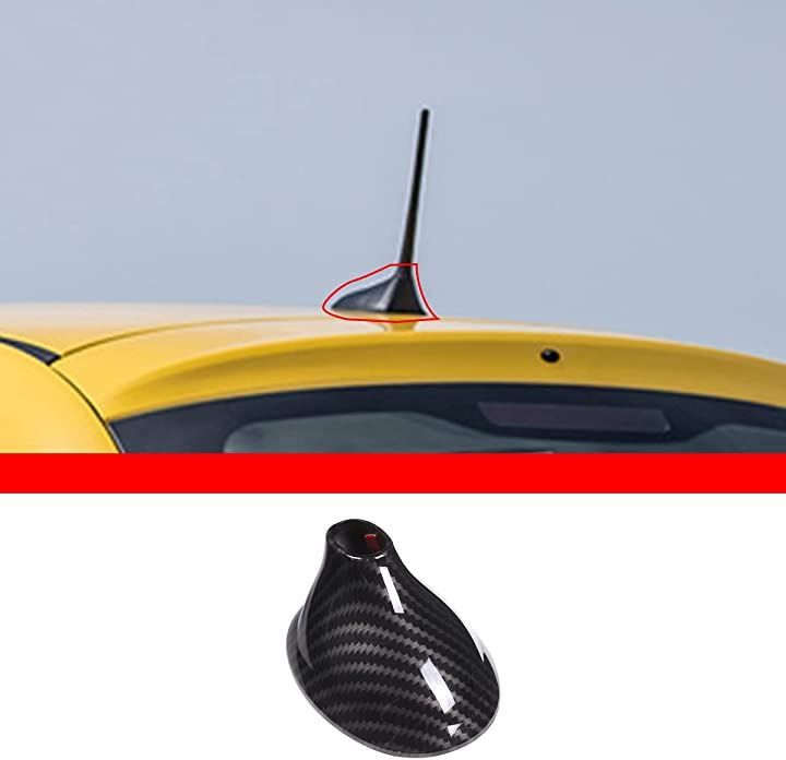 アンテナカバー フィアット 500 2010-2015 無線信号ベースステッカー ABSフカヒレアンテナカバートリム 車無線信号ベーストリム( カーボンファイバー柄)