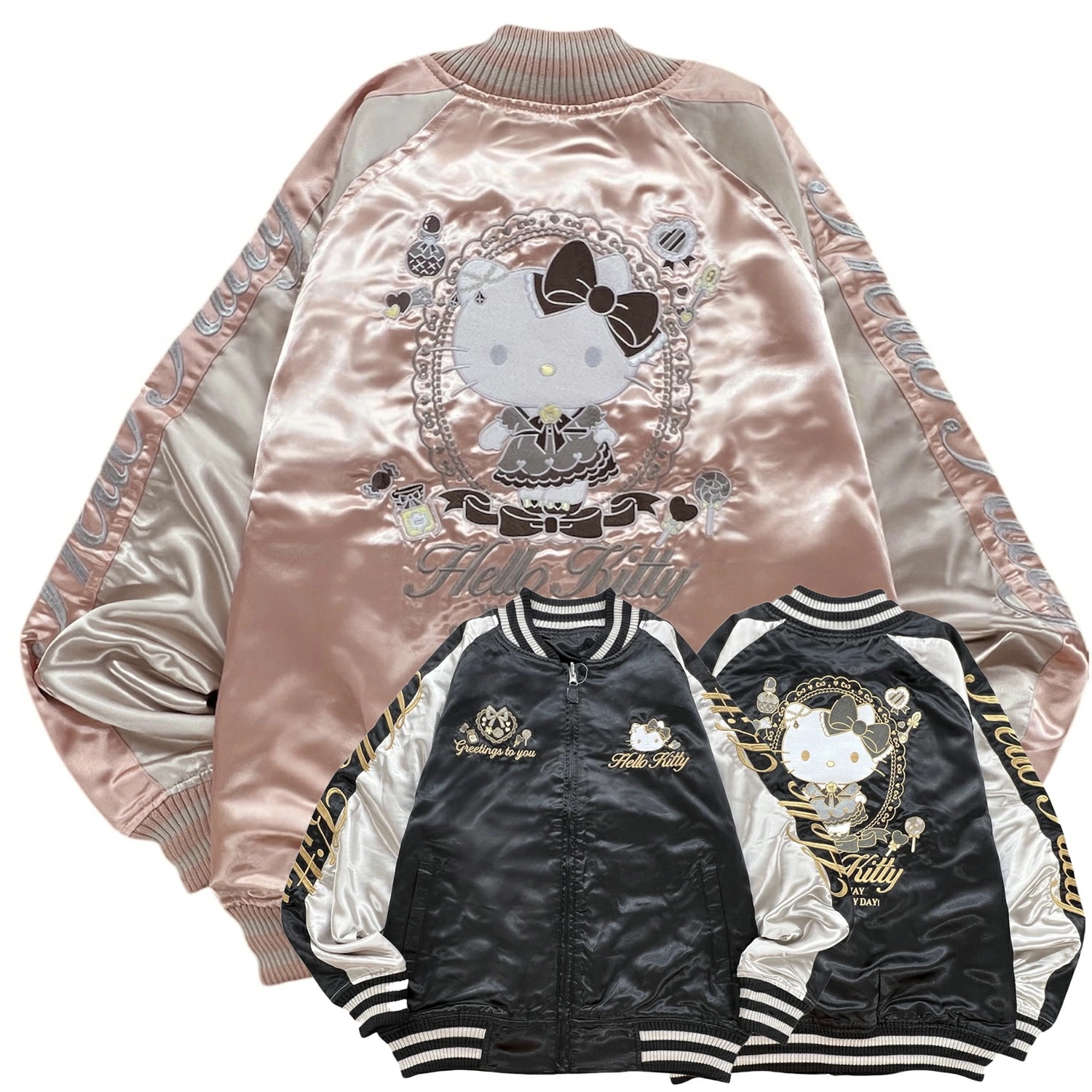 ハローキティ リバーシブルスカジャン 長袖 サンリオ HELLO KITTY キャラクターズ ファッション グッズ SANRIO