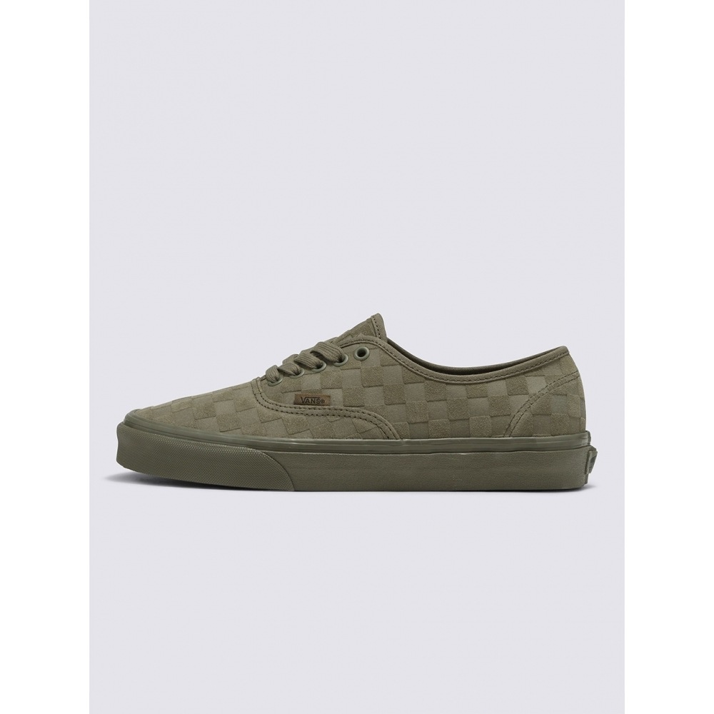 VANS モノチェッカーボードオーセンティック VN000CRQOLV1レザースニーカー
