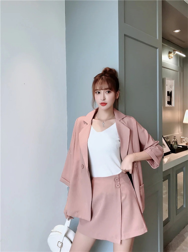 追加発売品質保証韓国ファッション 秋 冬 トレンド 韓国語版 おしゃれな 大人気 スーツ コート スリム 3点セット エレガント 快適である ショートパンツ セット