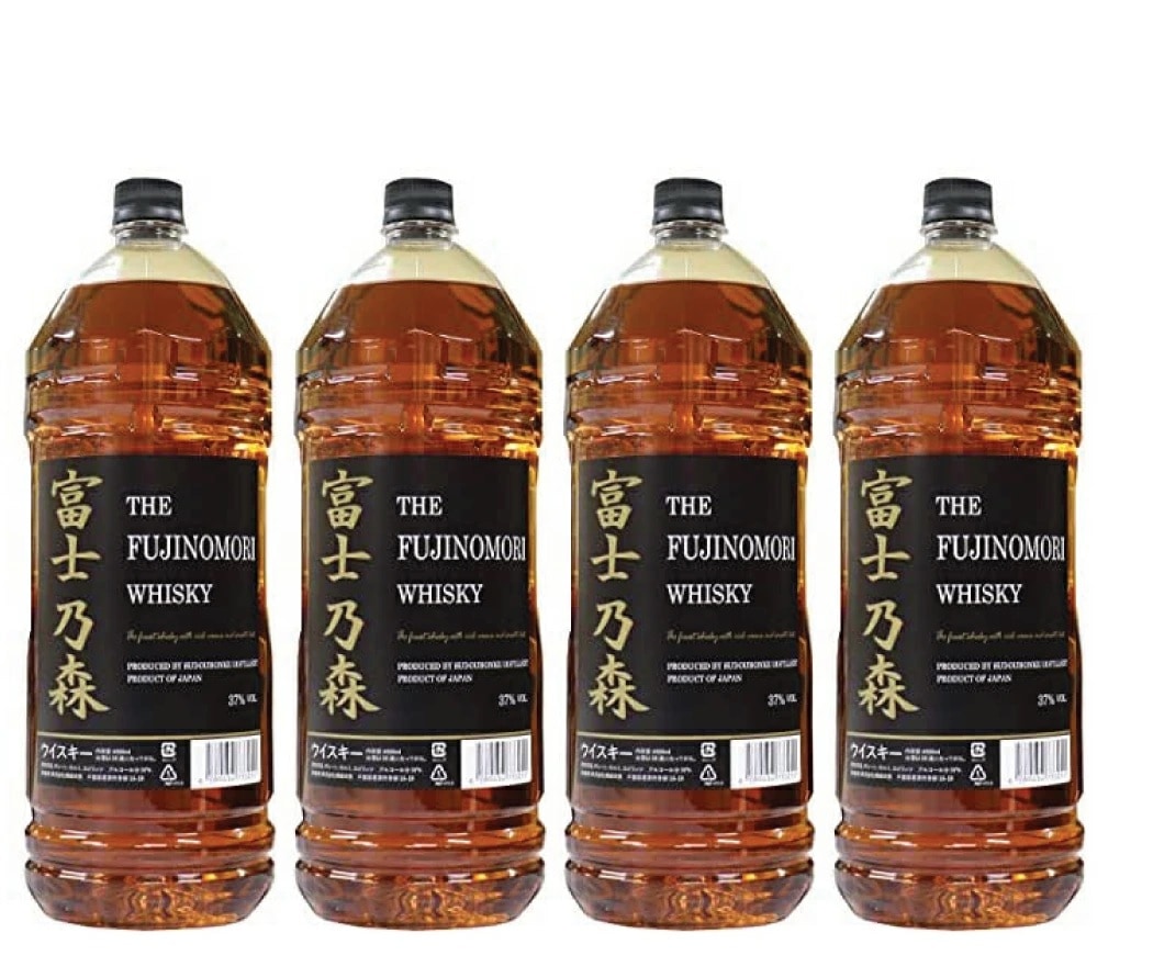 富士乃森 金ラベル 4000ml 4本セット 37度 (THE FUJINOMORI WHISKY) ザ フジノモリ ウィスキー 日本国産 ブレンデット ウイスキー 富士の森