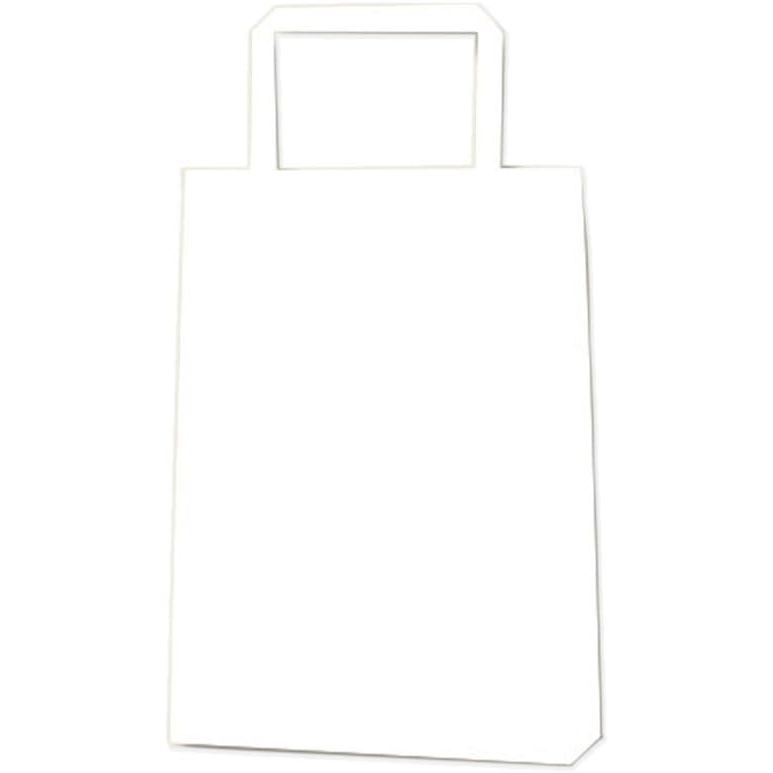（まとめ買い）シモジマ HEIKO 手提げ紙袋 H25チャームバッグ 18-3（平手） 白無地 50枚 幅180xマチ60x高250mm 003275110 [x3セット]