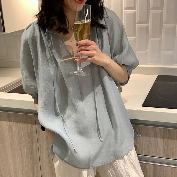 トップス ブラウス 袖あり 半袖 大人可愛い きれいめ シンプル カジュアル 大人 上品 おしゃれ お洒落 大人女子 こなれ感 ラフ エレガント 春 夏 2023 10代 20代 30代 40代