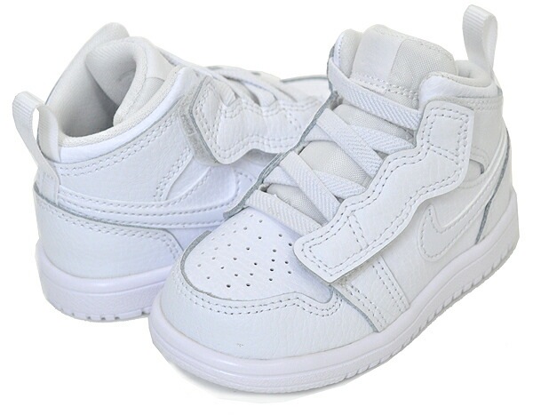 ジョーダン 1 ミッド トドラー キッズ スニーカー AJ1 ホワイト 白 子供靴 ジュニア ベビー ベルクロ