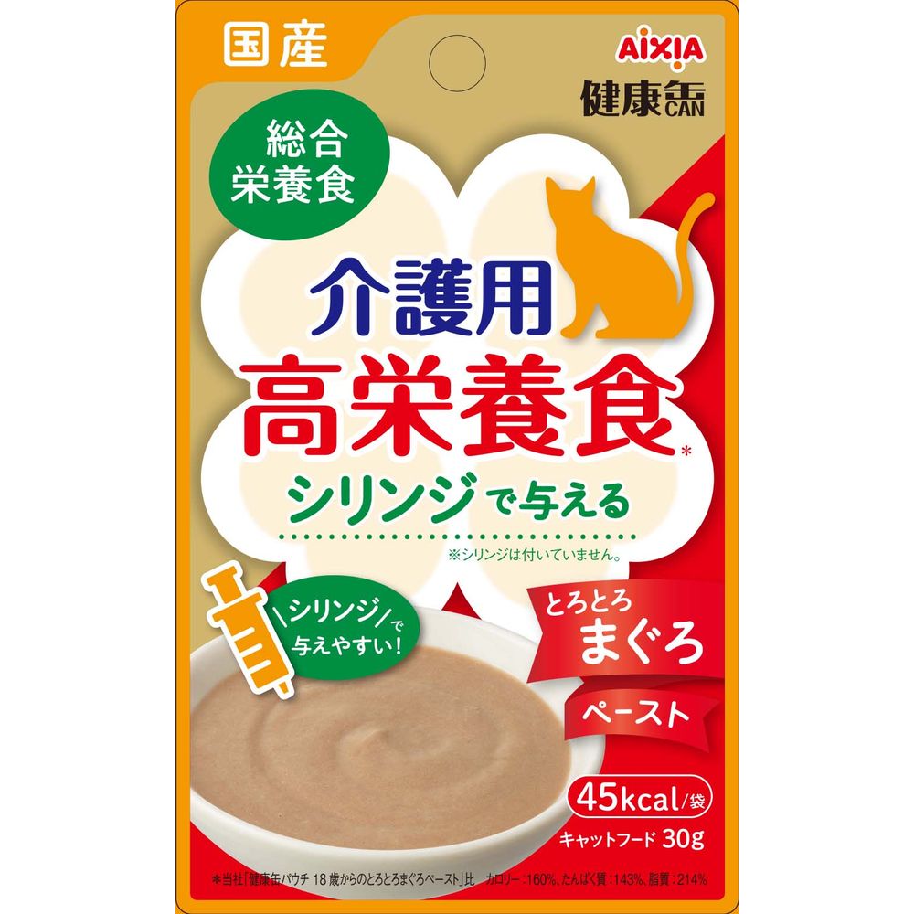 （まとめ買い）国産 健康缶パウチ 介護用高栄養食 シリンジで与えるとろとろまぐろペースト 30g 猫用フード [x36]