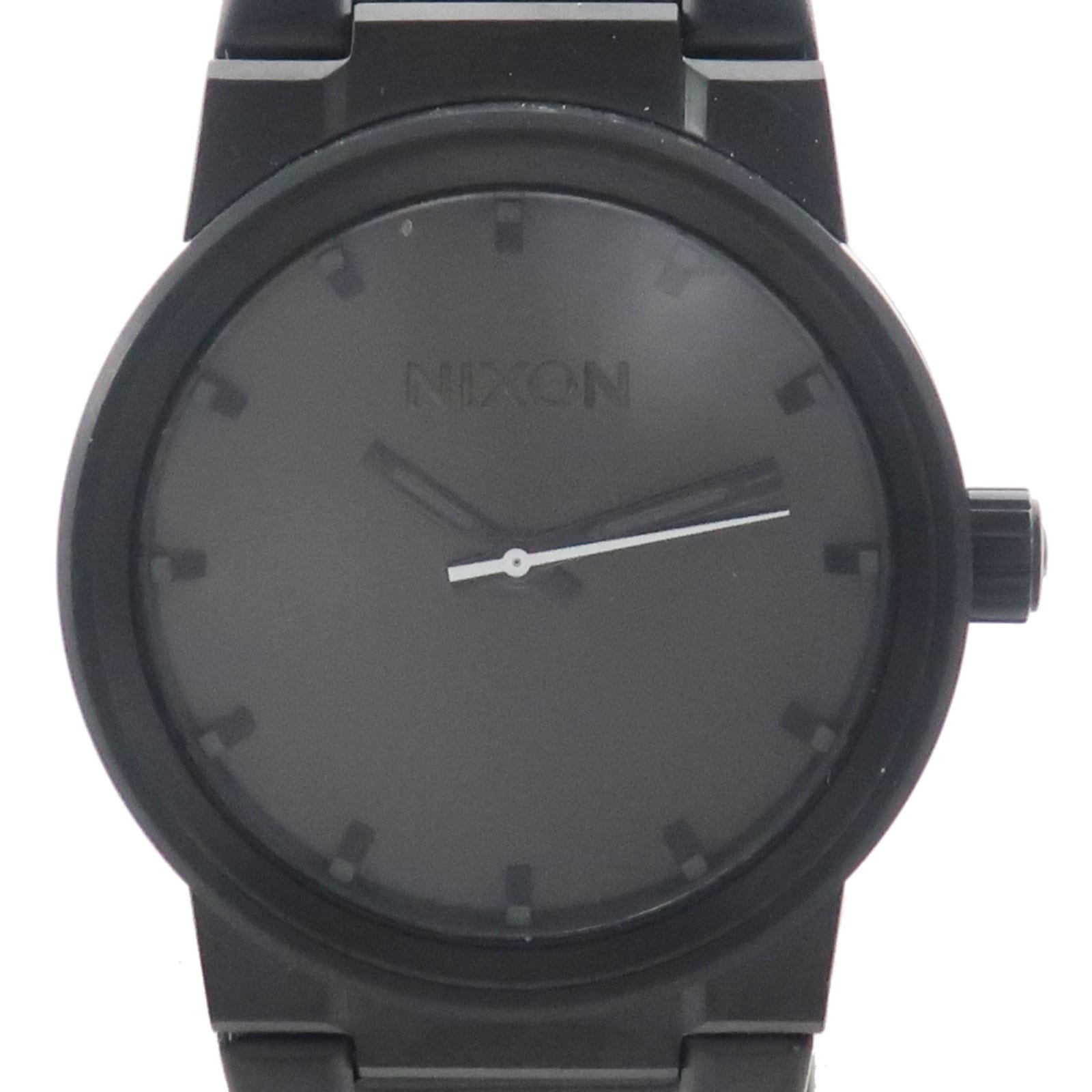 CANNON ALL BLACK A160-001 腕時計 ステンレススチール 黒 クオーツ アナログ表示 メンズ 黒文字盤 中古品 SAランク