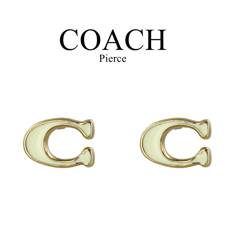 コーチ ピアス レディース Cロゴ ゴールド スタッドピアス 両耳 小ぶり かわいい 上品 おしゃれ シンプル アクセサリー COACH 女性 彼女 プレゼント ギフト 571173GLD100 成人