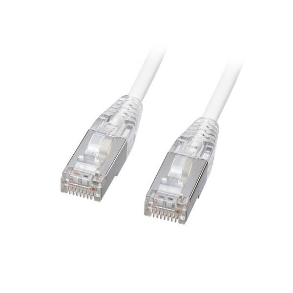 サンワサプライ カテゴリ7LANケーブル スリム やわらか ツメ折れ防止コネクタ 15m ホワイト KB-SL7YS-15W