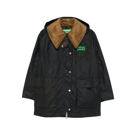 BARBOUR X GANNI Women Bubble Jackets LWX1527 NY71 BLACK