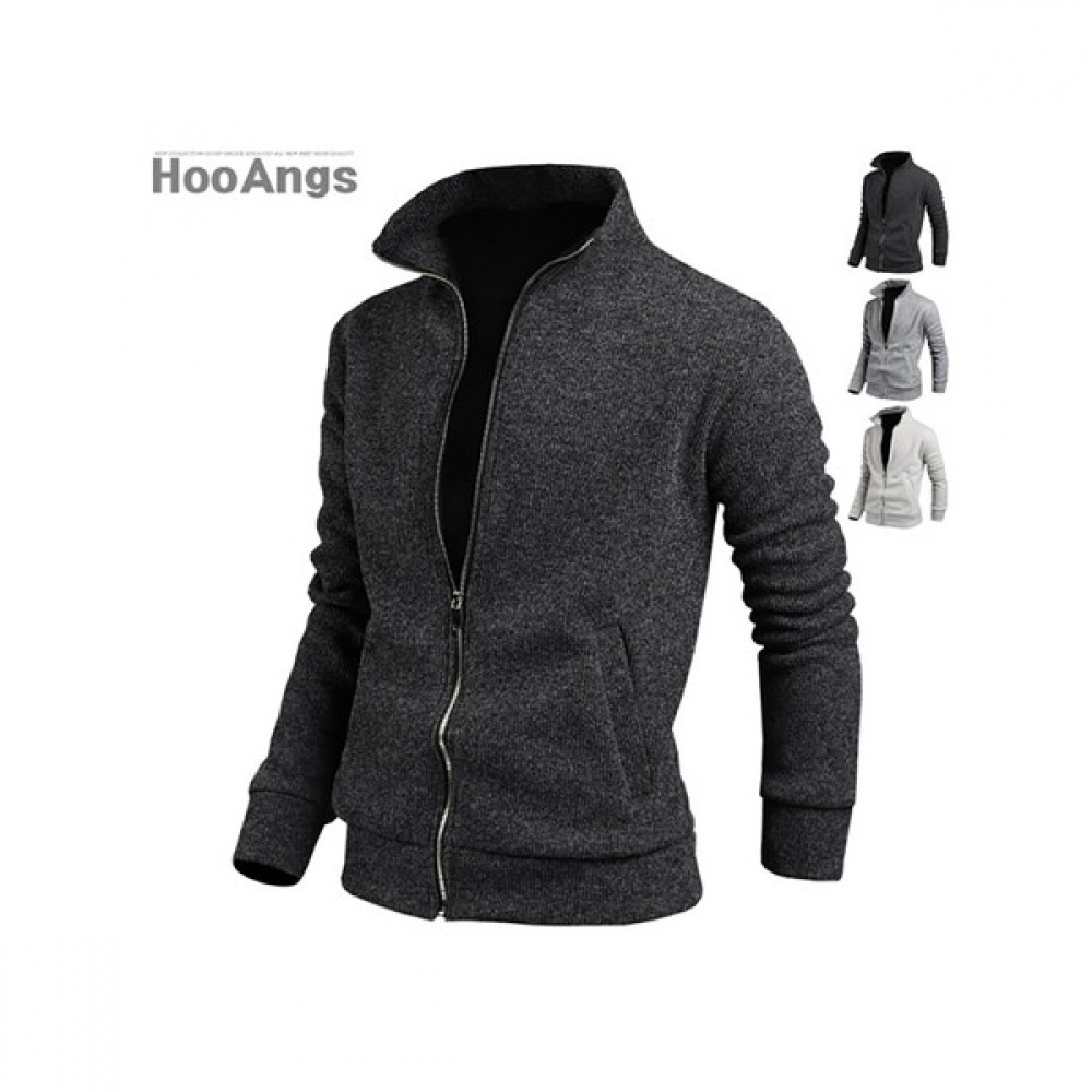 (フアンズ) リブ付きベーシック起毛ジップアップ EHJP1054