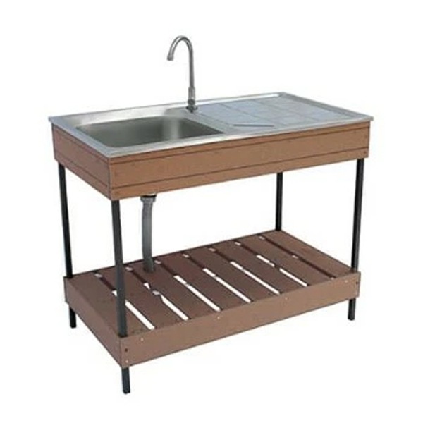 旭興進 人工木ガーデンシンク 大 ブラウン aks-47717 メーカー直送