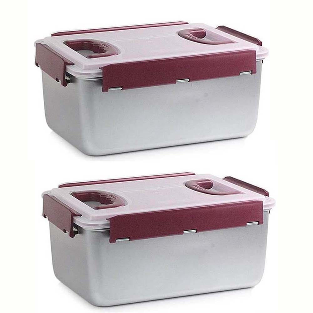 Multi-purpose Stainless Steel 304 Stoage Sealed Container with lid 2P (11.5L + 11.5L )