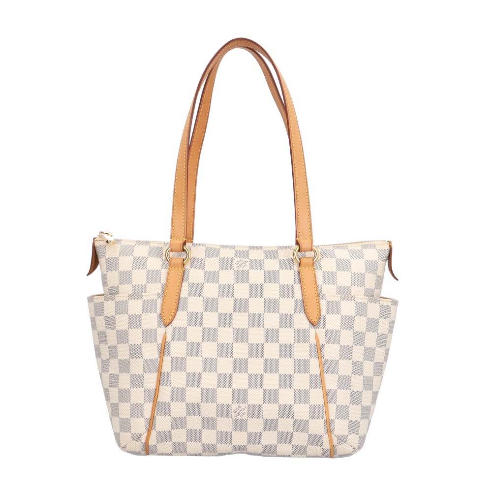 ルイヴィトン トータリーPM ダミエアズール トートバッグ ダミエアズールキャンバス N41280 ホワイト LOUIS VUITTON 中古