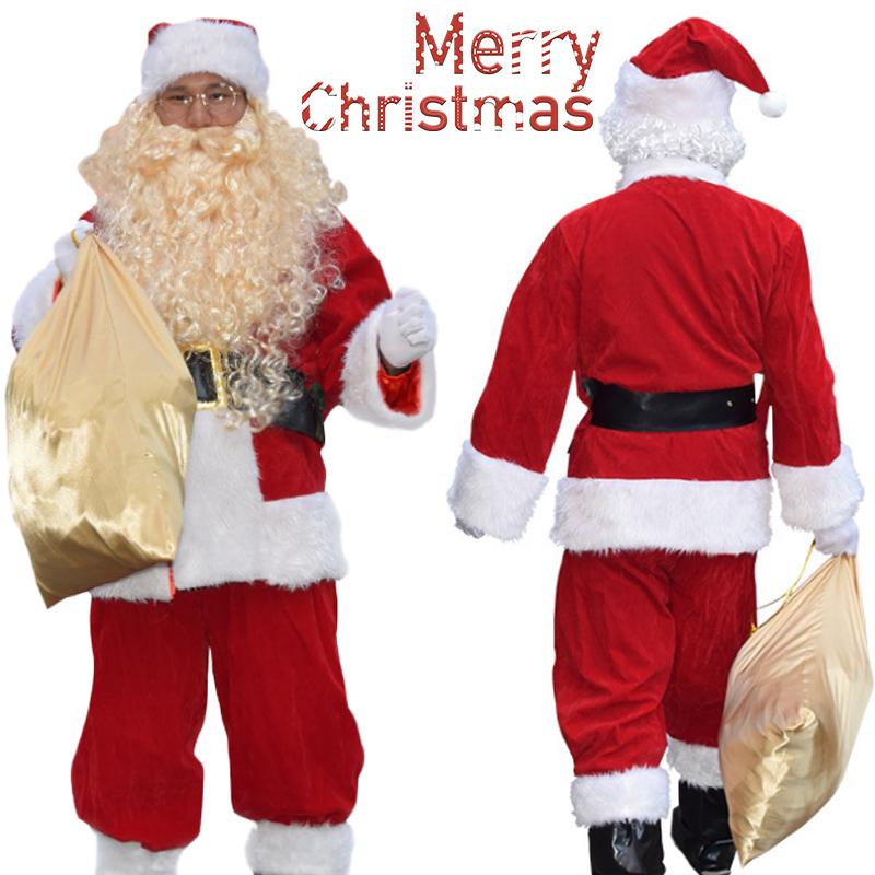 バレンタインデー あす楽 クリスマス コスプレ サンタクロース 衣装 サンタ コスプレ メンズ 豪華10点セットクリスマス メンズ 男性 コスチューム 男性用
