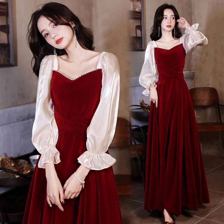 【急速出荷!】大きいサイズ ロングドレス パーティードレス イブニングドレス 結婚式 二次会 フォーマルドレス aラインドレス ベロア 発表会 披露宴 花嫁ドレス 20代30代40代