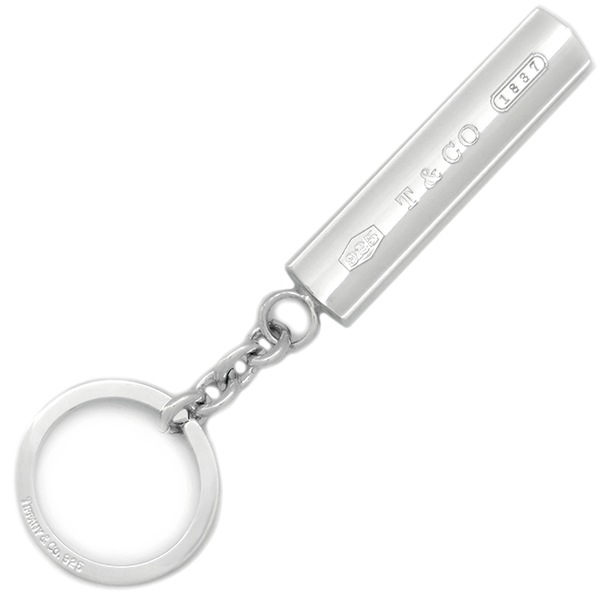 ティファニー Tiffany & Co キーホルダー 1837 バー キーリング シルバー925 シルバー AG925 【保存袋】【中古】