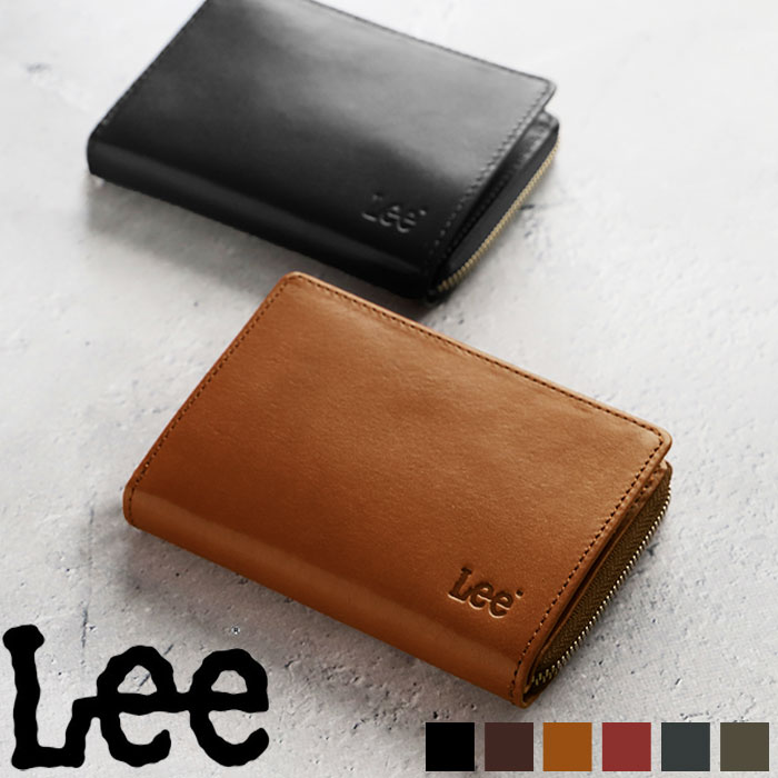 【1-3日出荷】財布 メンズ 二つ折り 通販 二つ折り財布 本革 lee ブランド サイフ ブラウン ブラック お財布 レザー 父の日 プレゼント バレンタインデー おしゃれ ファスナー 高校生 大学
