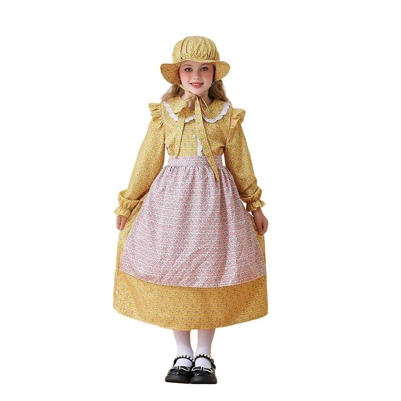 ハロウィン女子子供服草原先駆者ブレイザー子供服田园风cosメイドドレス