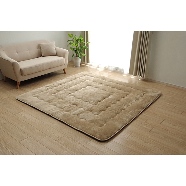 1161720020913 6層フラン撥水 長方形 敷 BE 190×240 ラグ こたつ敷き布団 長方形 撥水 あったか仕様6層タイプ ベージュ メーカー直送